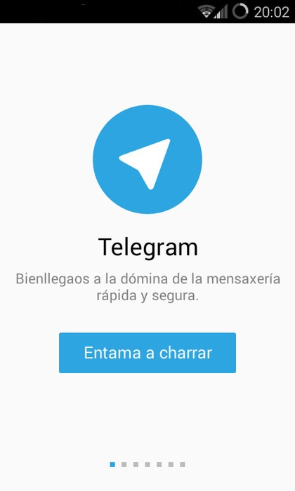 Android smartphone showing the Telegram messenger app open on a chat list