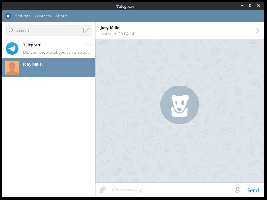 Telegram for Android chat screen showing active conversations